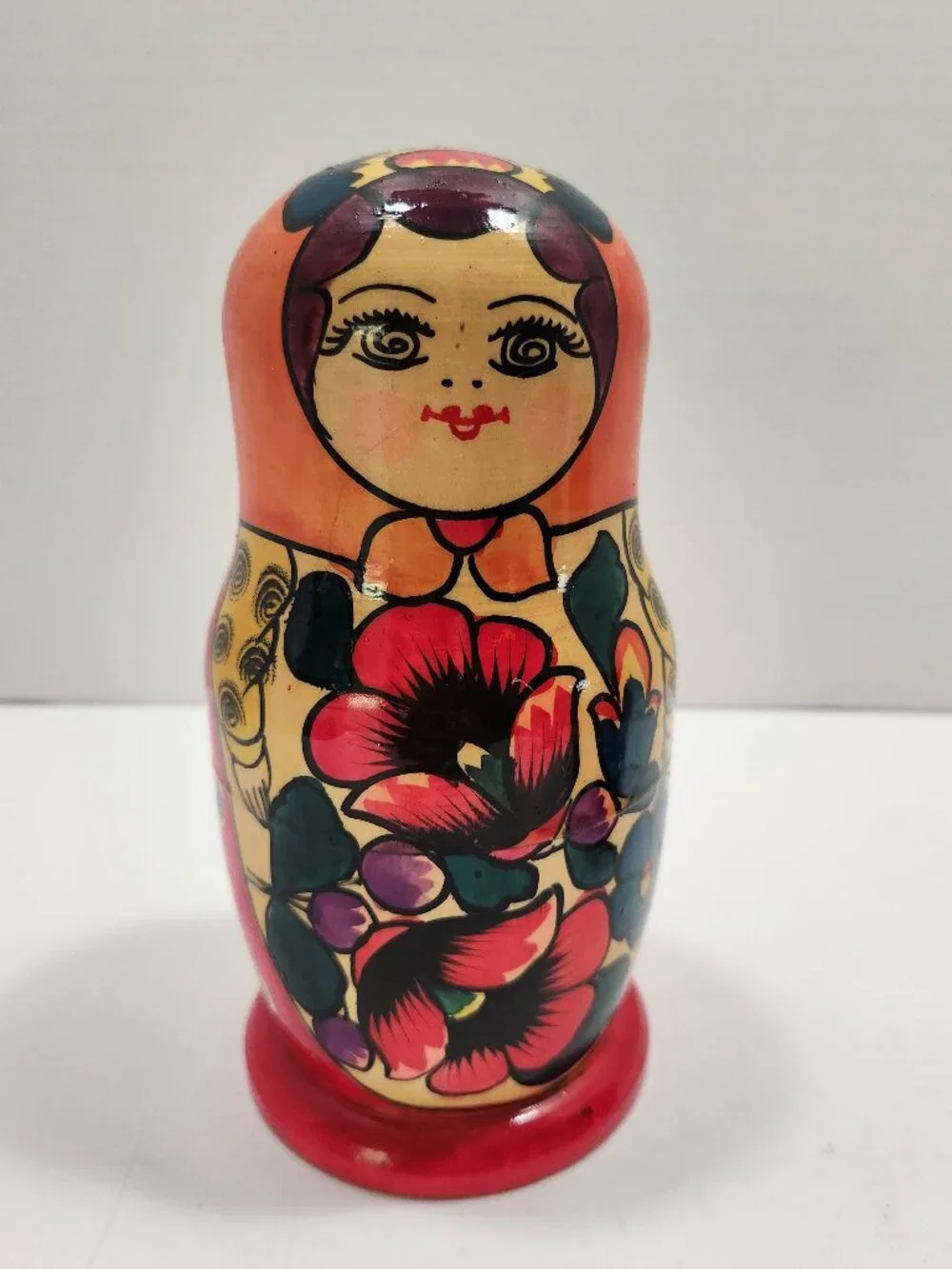 Vintage USSR Soviet Russian Nesting Dolls 5pc Semenov Matryoshka Tagged 1970s